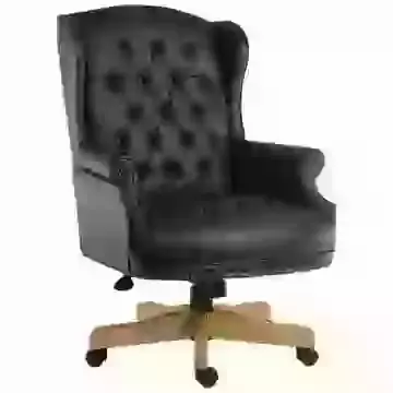 Elegant Swivel Office Gas Lift Chair Bonded Leather